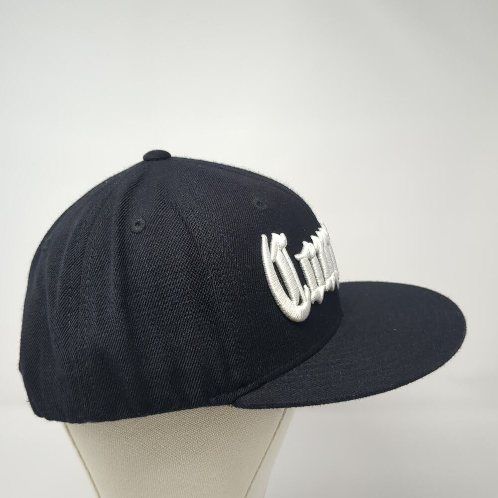 Compton Snapback Hat Black One Size Solid Embroid… - image 5